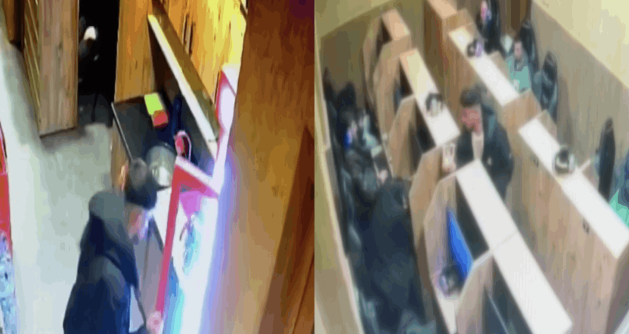 Uyuyakalan kişinin cep telefonunu çalıp oyun oynamaya devam etti