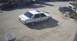 Yerde yatan köpek, otomobilin altında kaldı: O anlar kamerada